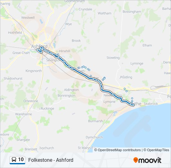 10 Route: Schedules, Stops & Maps - Hythe (Updated)