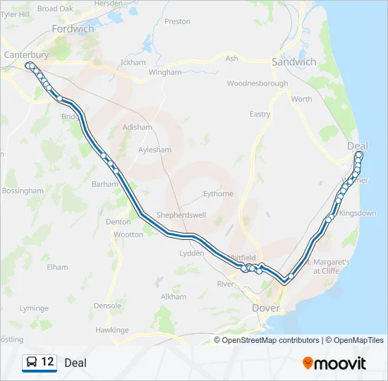 12 Bus Line Map
