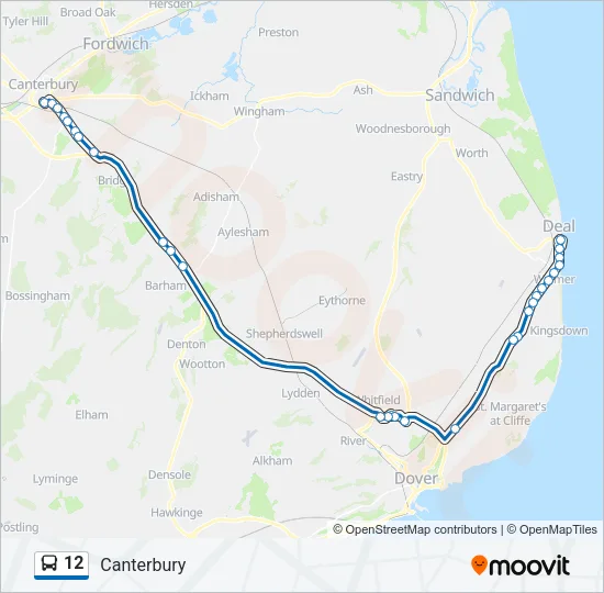 12 Bus Line Map
