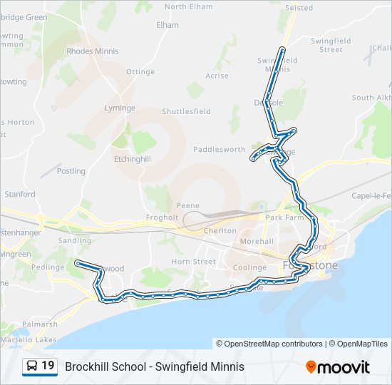 19 Bus Line Map