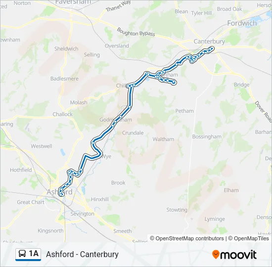 1A Bus Line Map