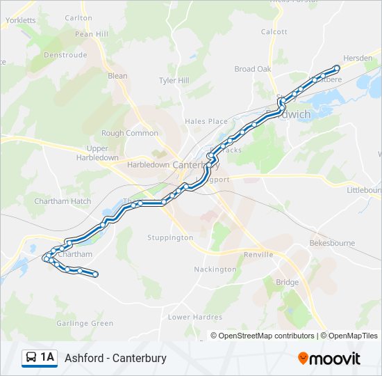 1A Bus Line Map