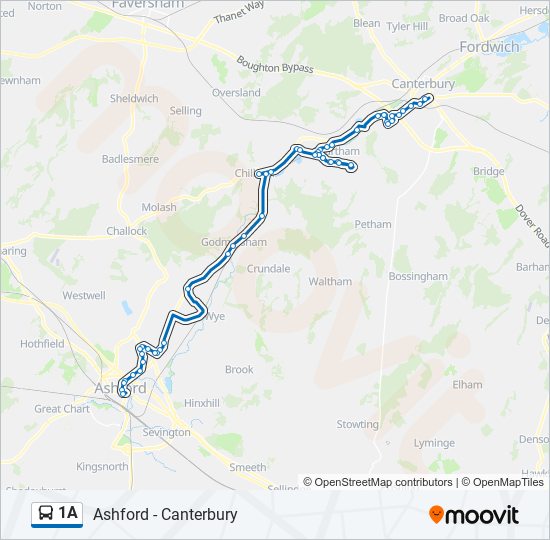 1A bus Line Map