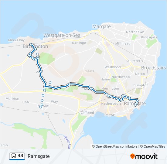 Bus 48 Route Map 48 Route: Schedules, Stops & Maps - Ramsgate (Updated)