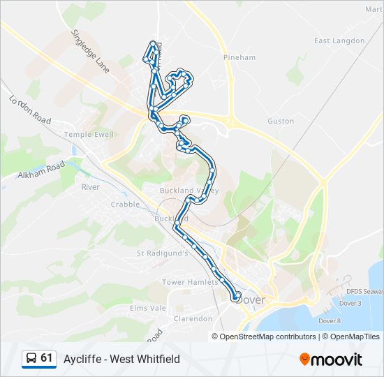 61 bus Line Map