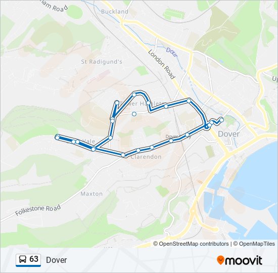 63 bus Line Map