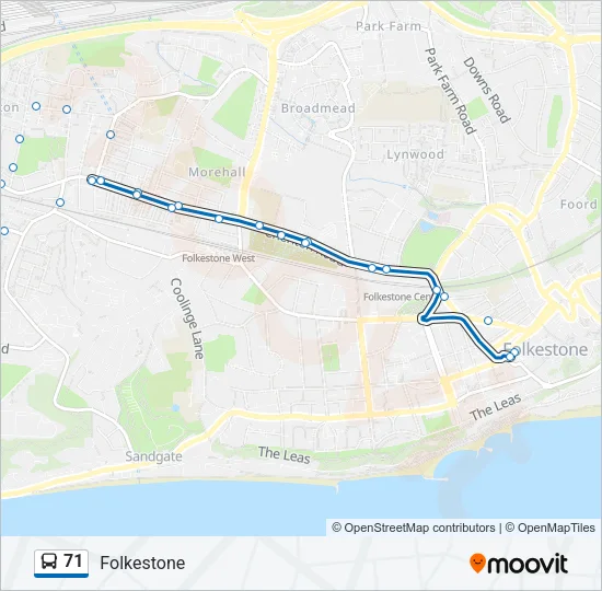 71 Bus Line Map
