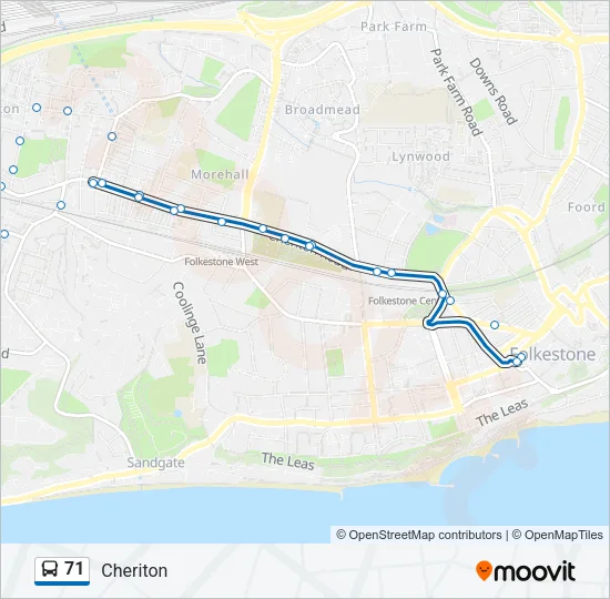 71 Bus Line Map