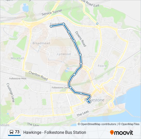 73 bus Line Map