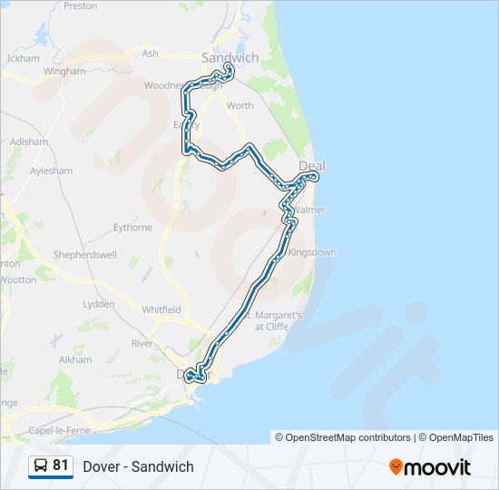 81 Bus Line Map