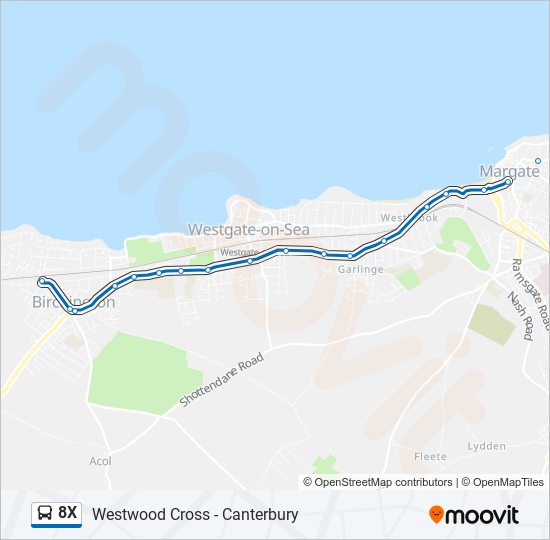 8X bus Line Map