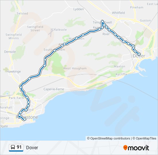 91 bus Line Map