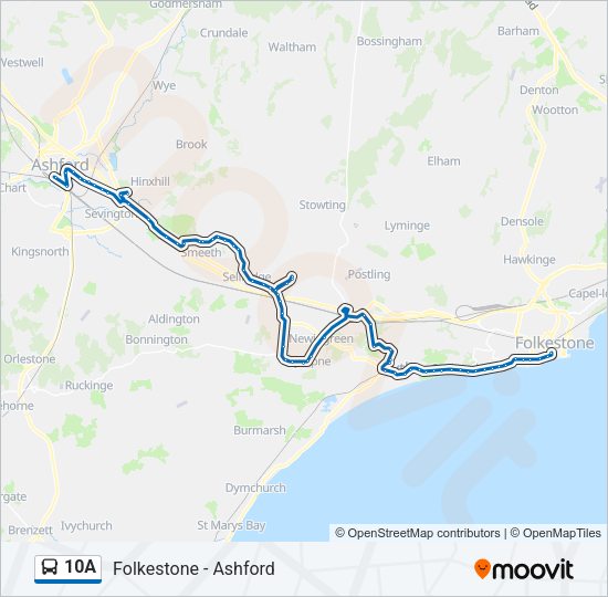 10A Bus Line Map