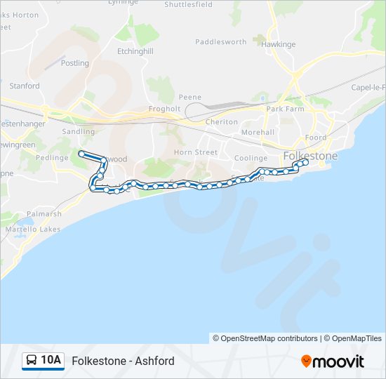 10A Bus Line Map
