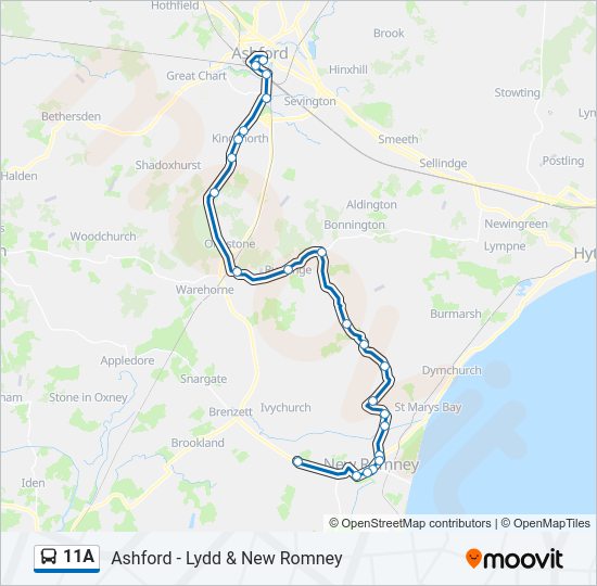 11A Bus Line Map