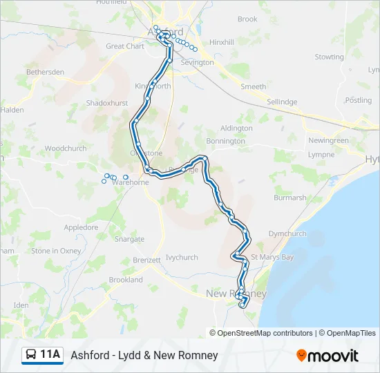 11A Bus Line Map