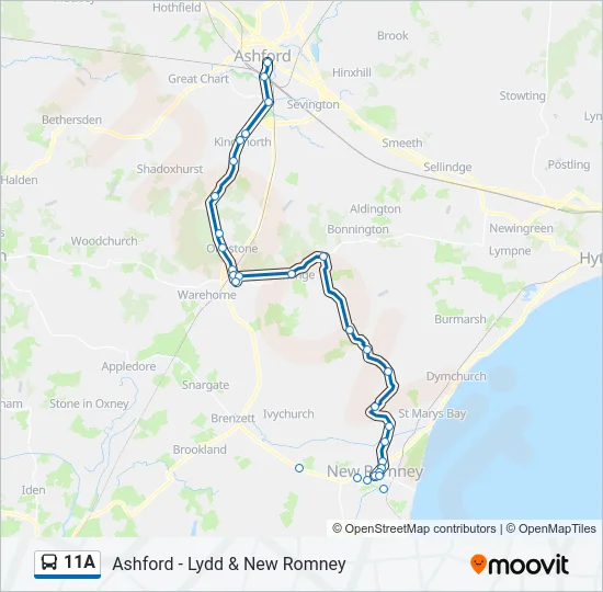 11A Bus Line Map