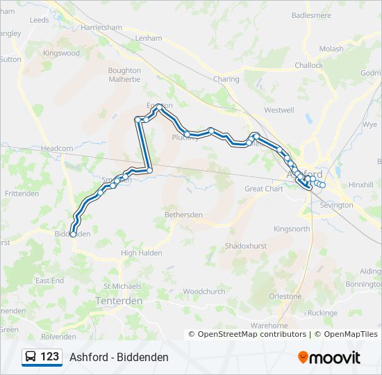 Bus 123 Route Map 123 Route: Schedules, Stops & Maps - Ashford (Updated)