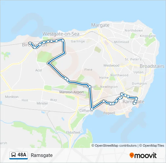 48A Route: Schedules, Stops & Maps - Ramsgate (Updated)