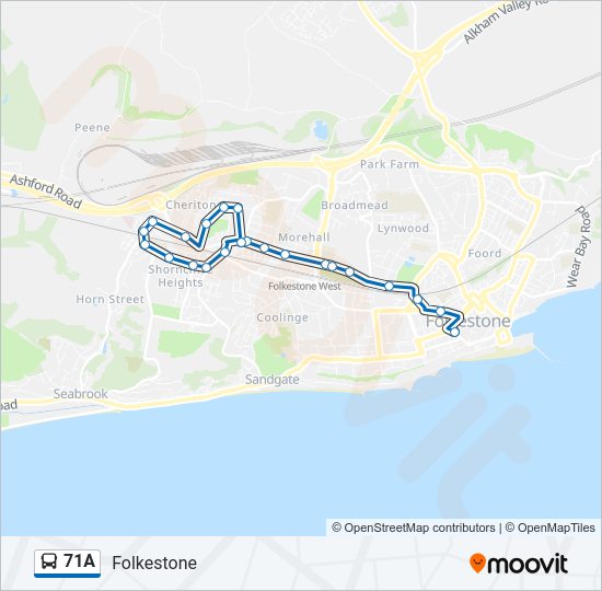 71A Bus Line Map