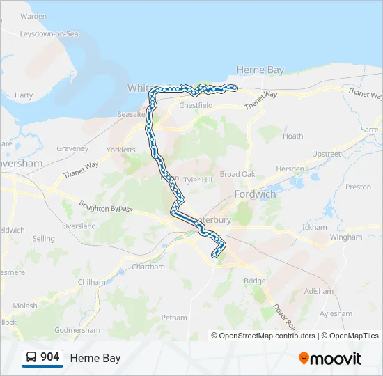 904 Bus Line Map