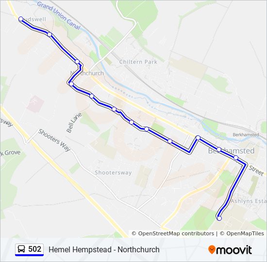 Bus 502 Route Map 502 Route: Schedules, Stops & Maps - Berkhamsted (Updated)