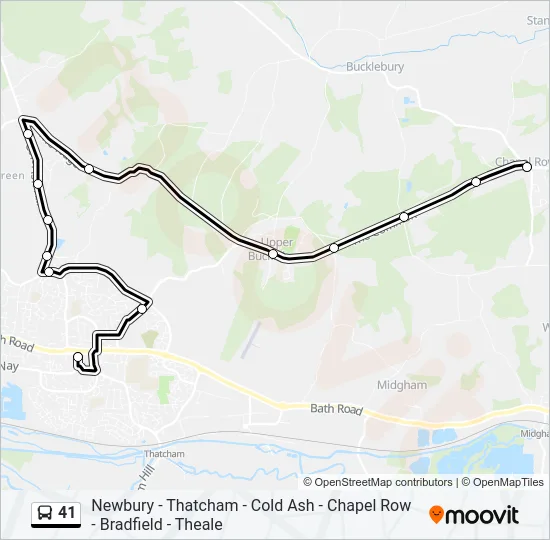 41 Bus Line Map