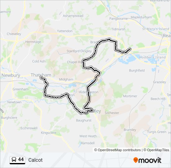 44 Bus Line Map
