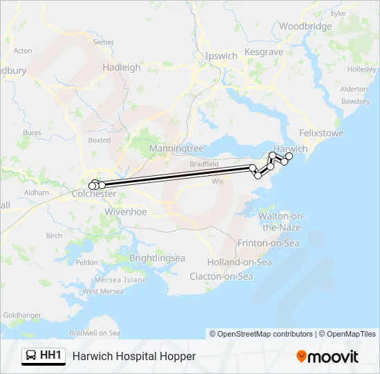 HH1 Bus Line Map