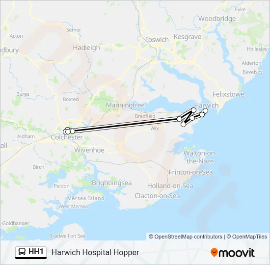 HH1 Bus Line Map