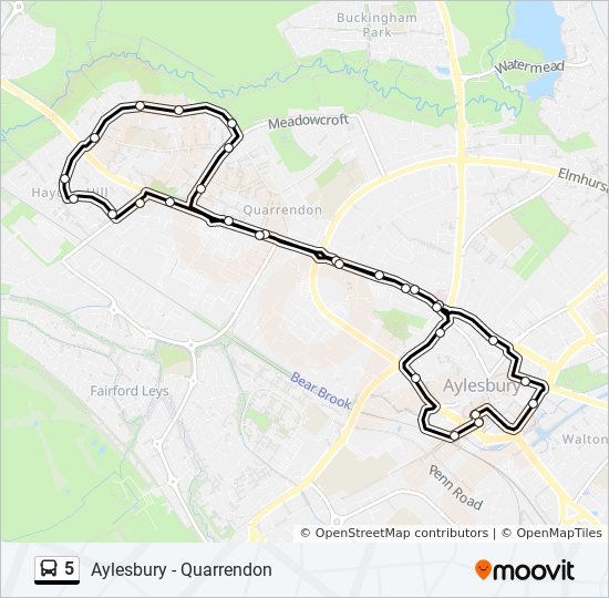 Bus 5 Route Map 5 Route: Schedules, Stops & Maps - Aylesbury (Updated)