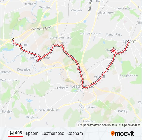 408 Route Schedules, Stops & Maps Epsom (Updated)