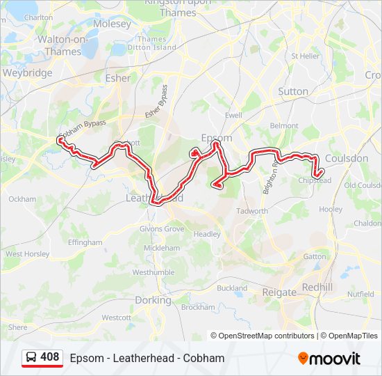 408 Bus Line Map