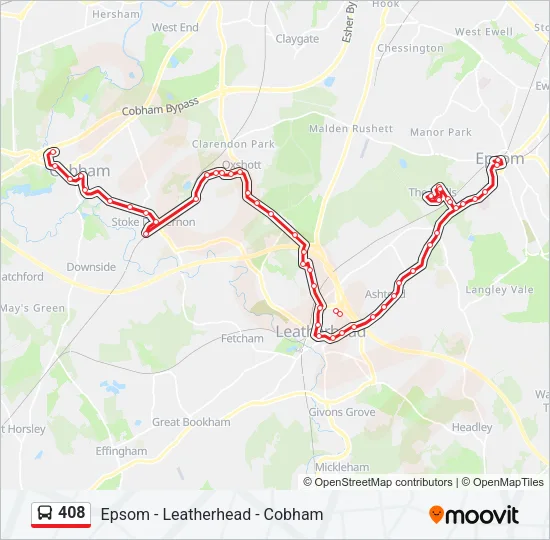 408 Bus Line Map