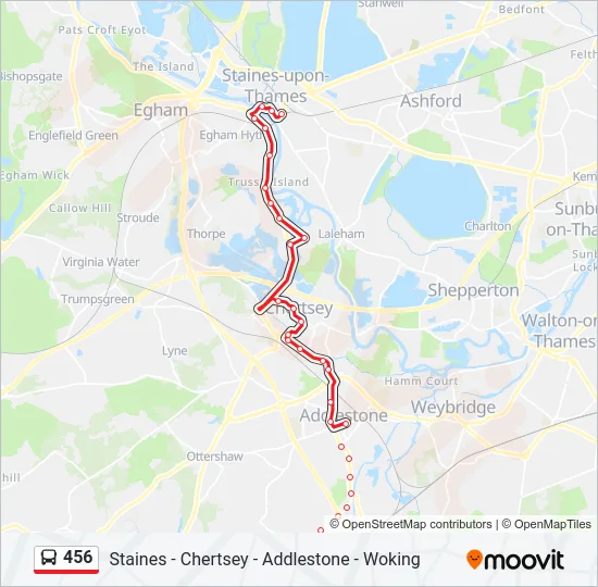 456 Bus Line Map