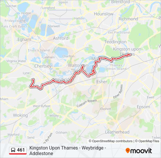 461 Bus Line Map