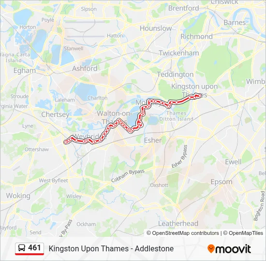 461 Route: Schedules, Stops & Maps - Addlestone (Updated)