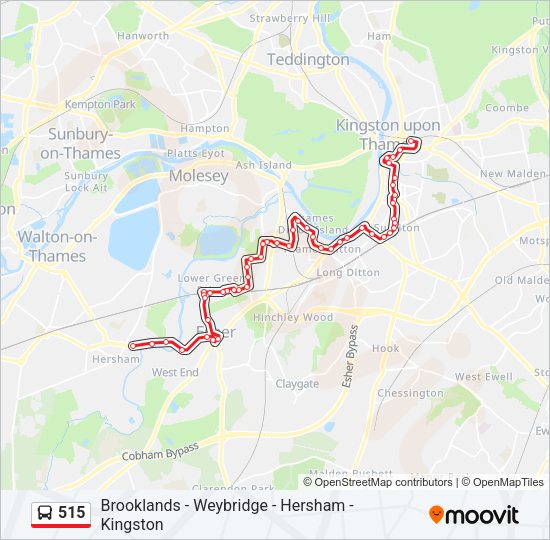 515 Bus Line Map
