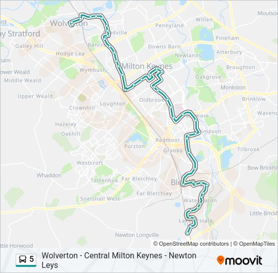 5 Bus Line Map