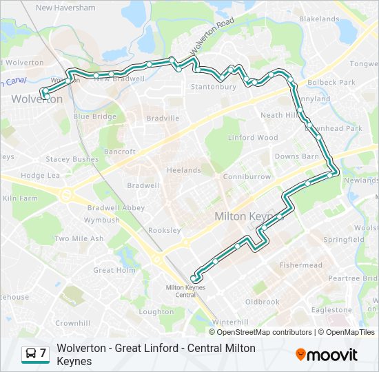 7 Bus Line Map