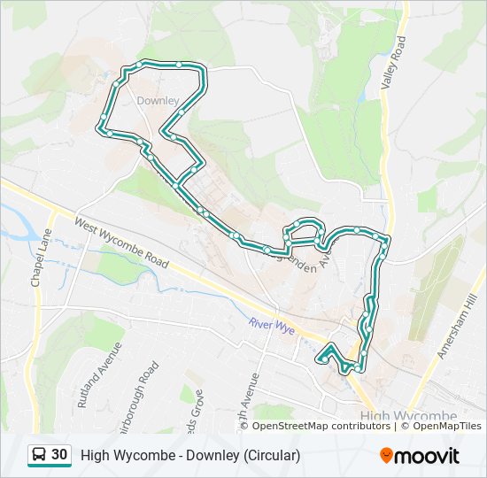 Bus 30 Route Map 30 Route: Schedules, Stops & Maps - High Wycombe (Updated)