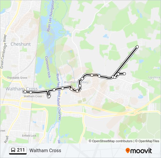 211 Bus Line Map