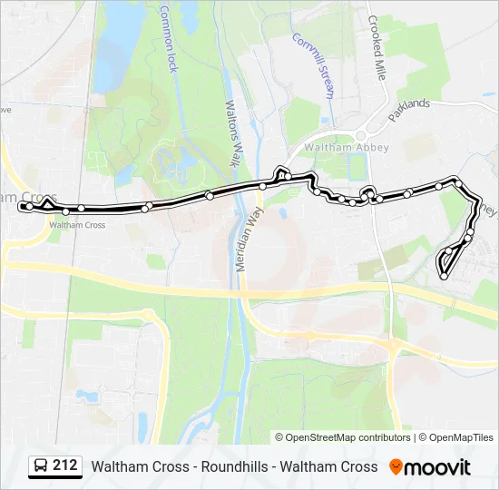 212 Bus Line Map