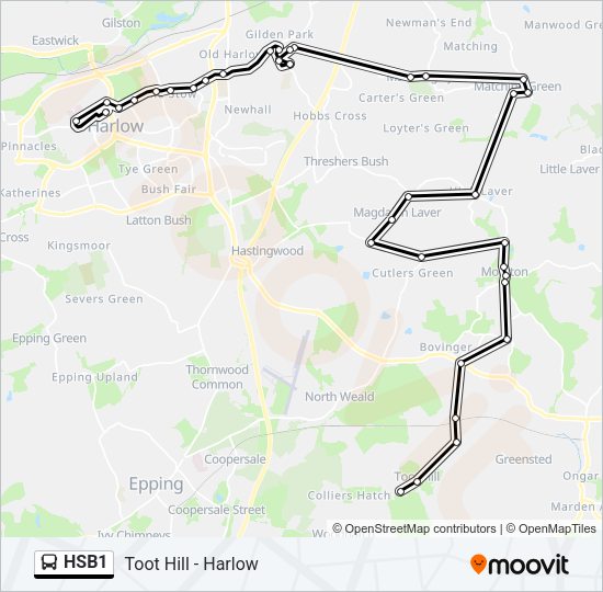 HSB1 Bus Line Map