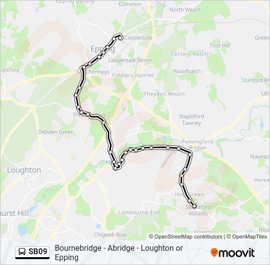 SB09 Bus Line Map