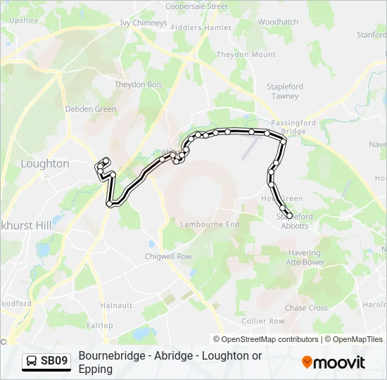 SB09 Bus Line Map