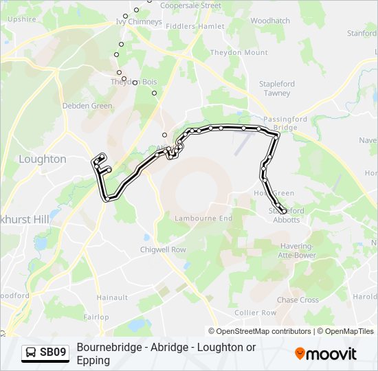 SB09 Bus Line Map