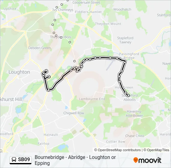 SB09 Bus Line Map
