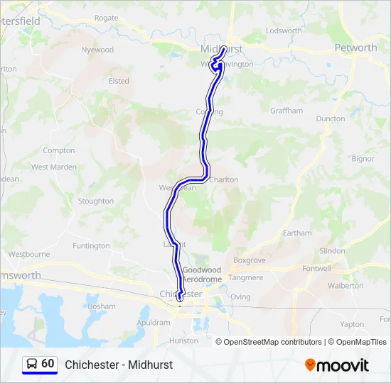60 Bus Line Map
