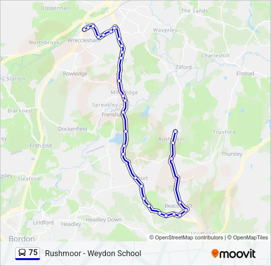 75 Bus Line Map